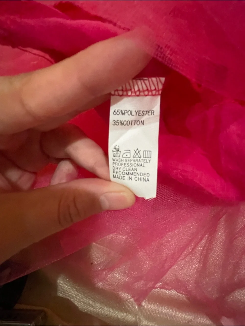 Disney Hot Pink Polka Dot Tulle Skirt with Black Sequin Bow
